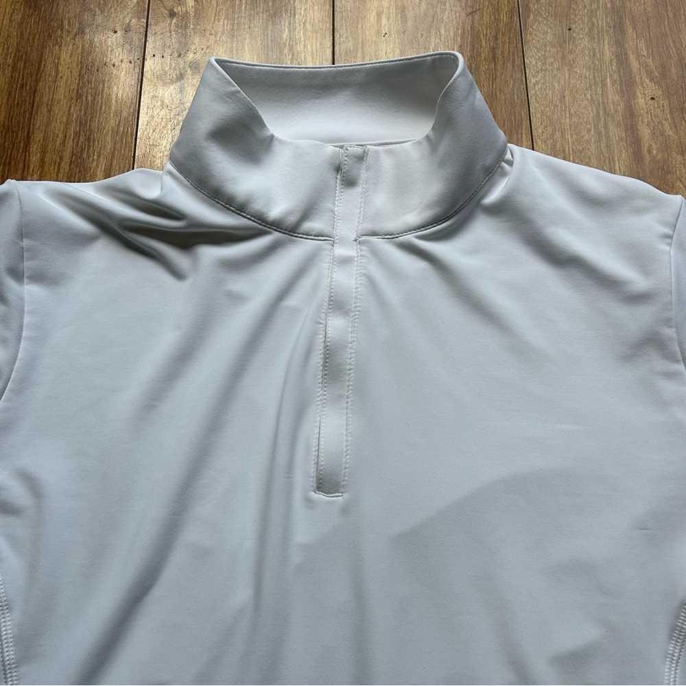 Peter Millar White Performance Quarter Zip Lightw… - image 3